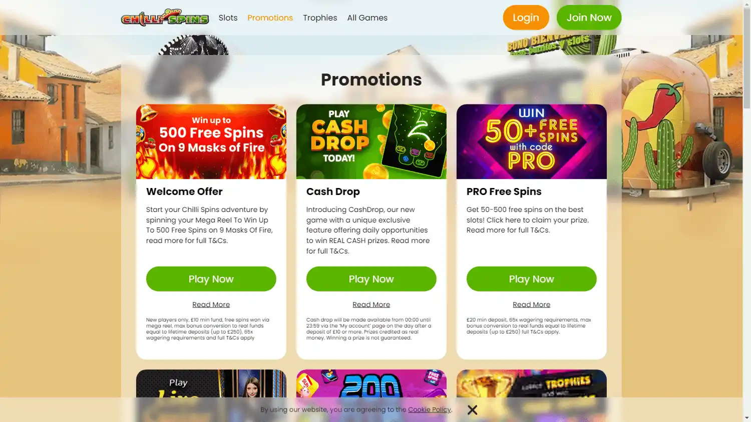 Chilli Spins Casino screenshot 3