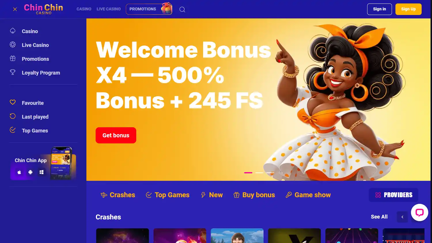 ChinChin Casino screenshot 1
