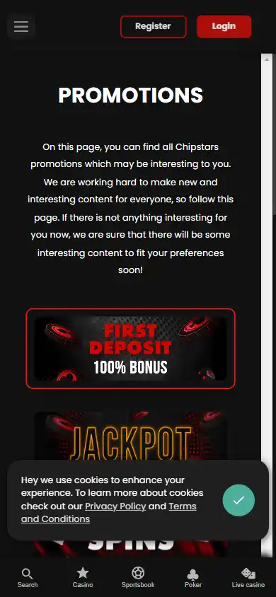 Chipstars Casino screenshot 6