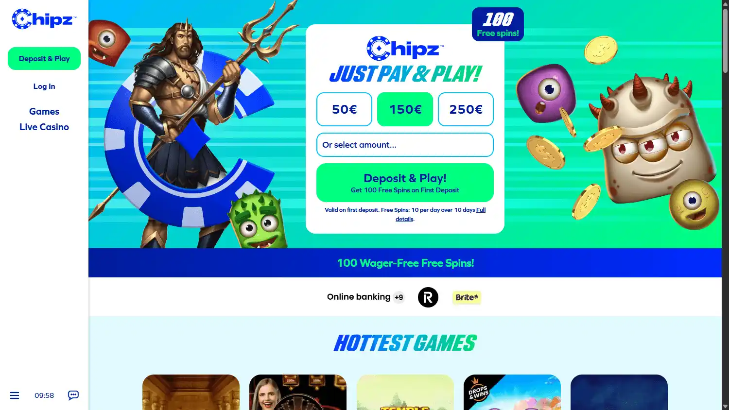 Chipz Casino screenshot 1