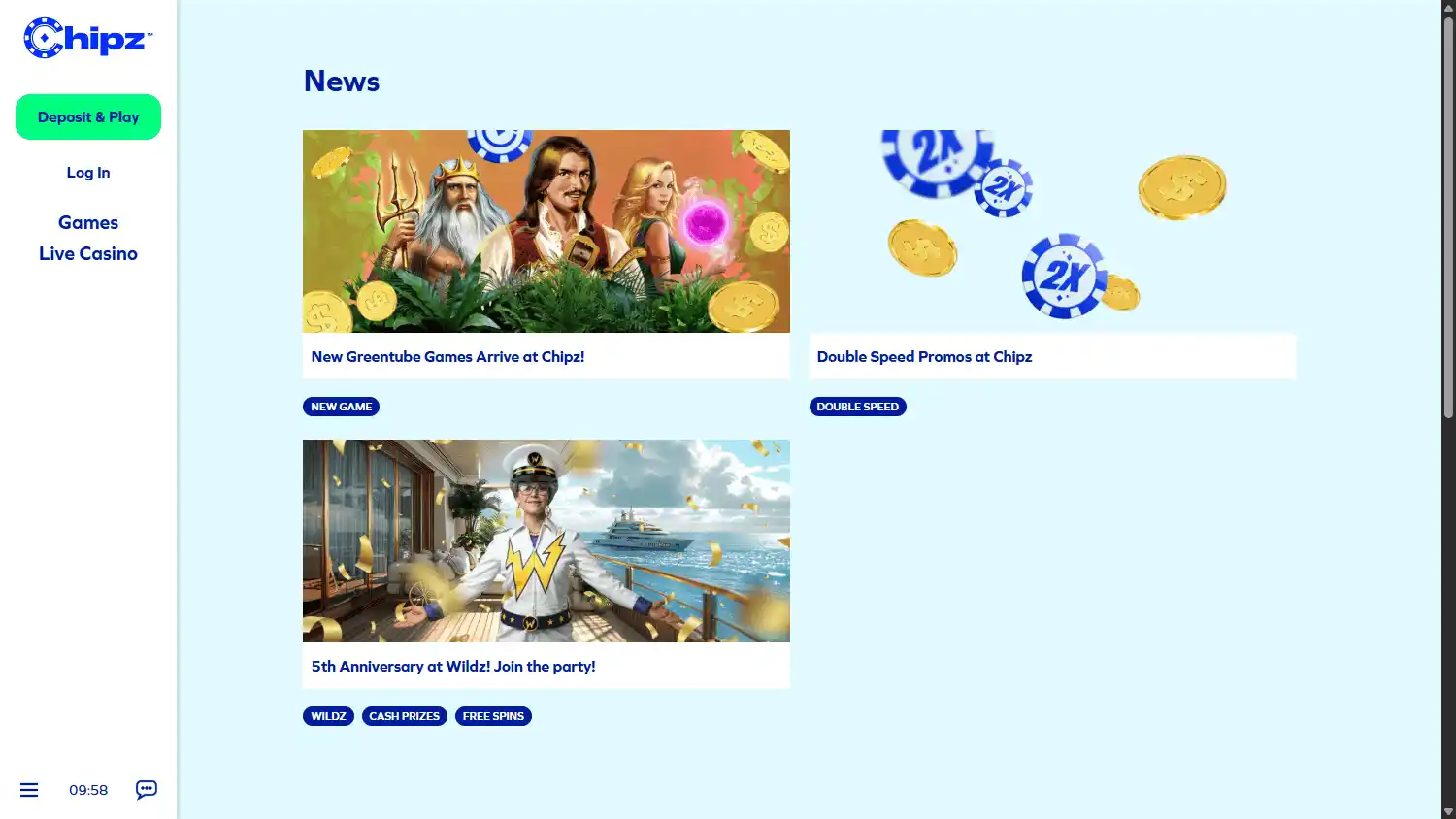 Chipz Casino screenshot 3