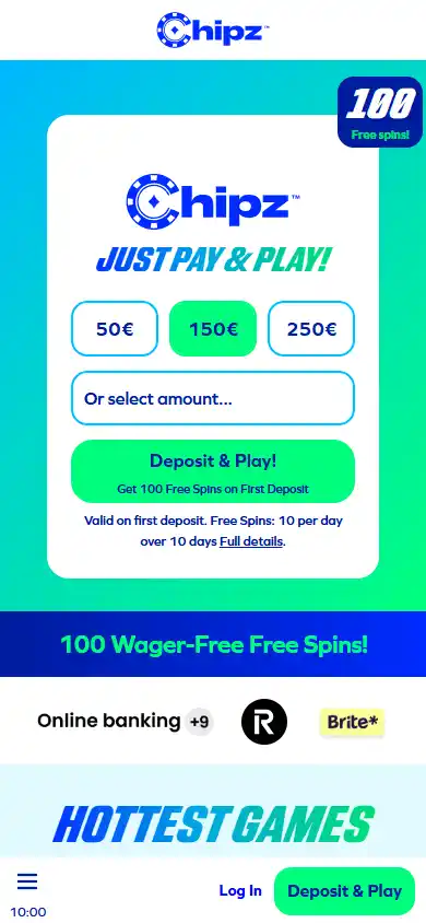 Chipz Casino screenshot 4