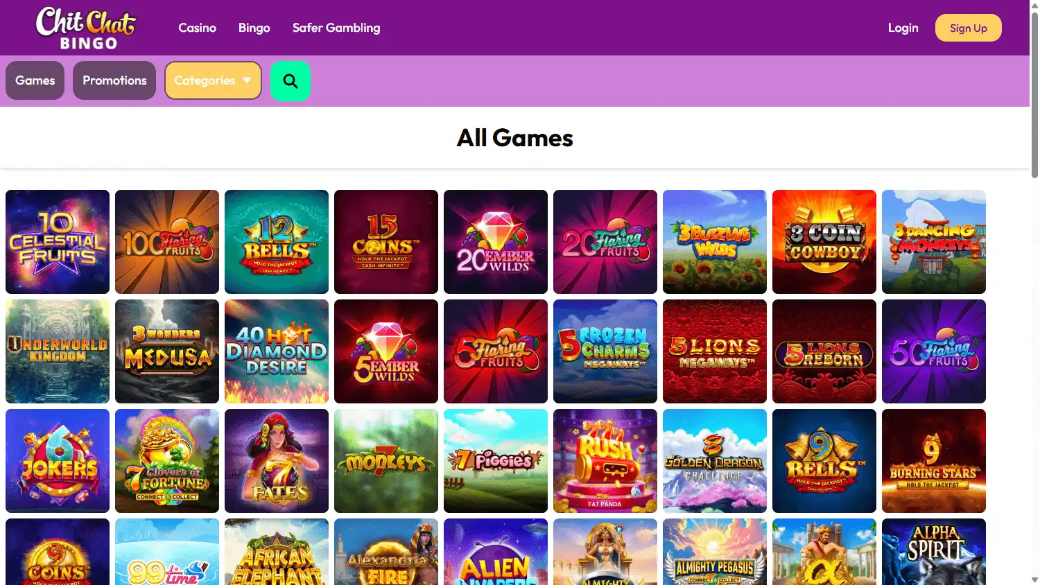 Chitchat Bingo Casino screenshot 2