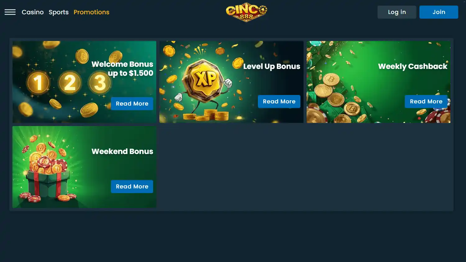 Cinco888 Casino screenshot 3