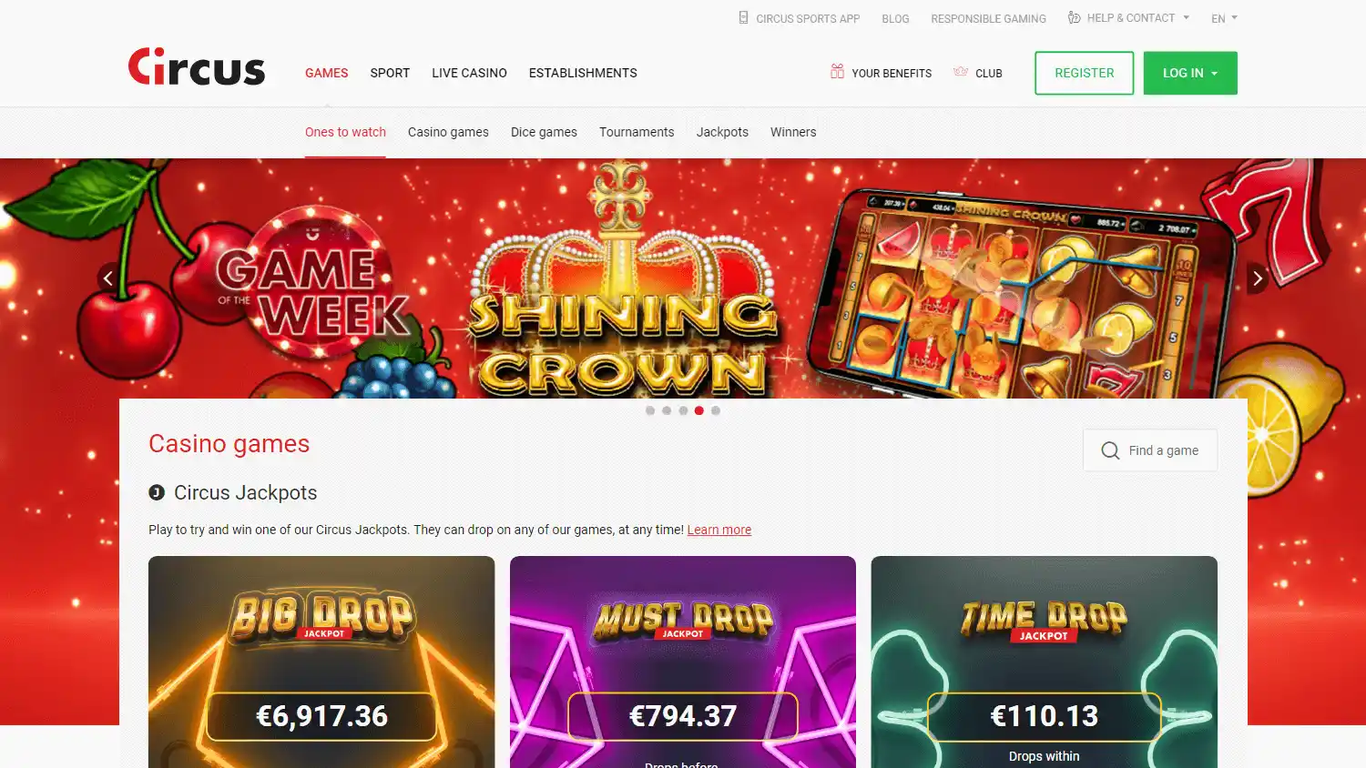 Circus Casino screenshot 2