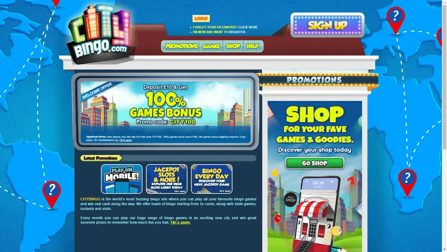 City Bingo Casino screenshot 1
