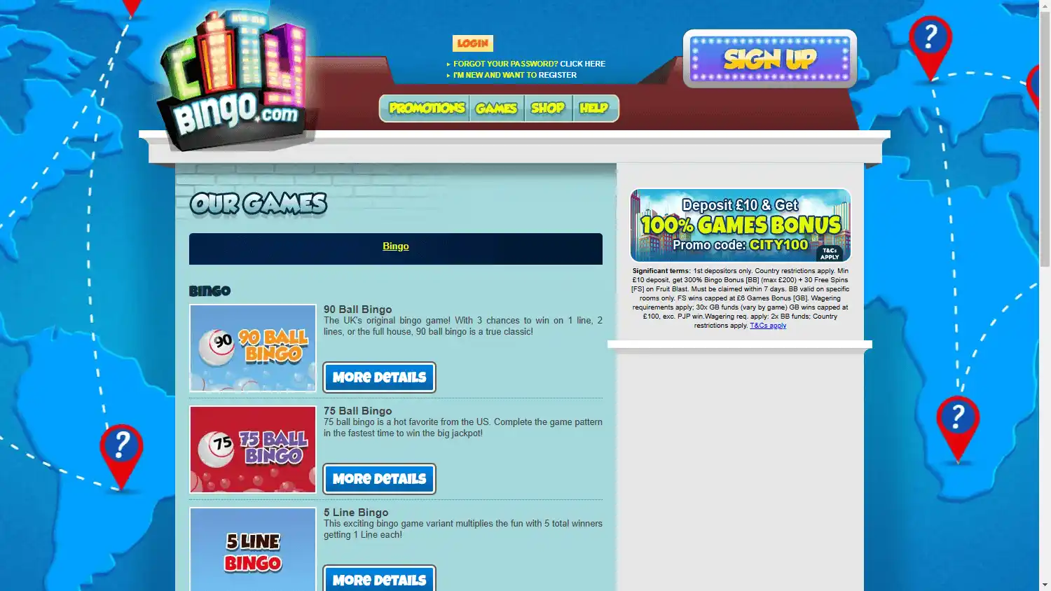 City Bingo Casino screenshot 2