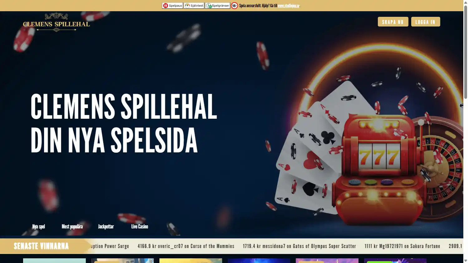 ClemensSpillehal Casino screenshot 1