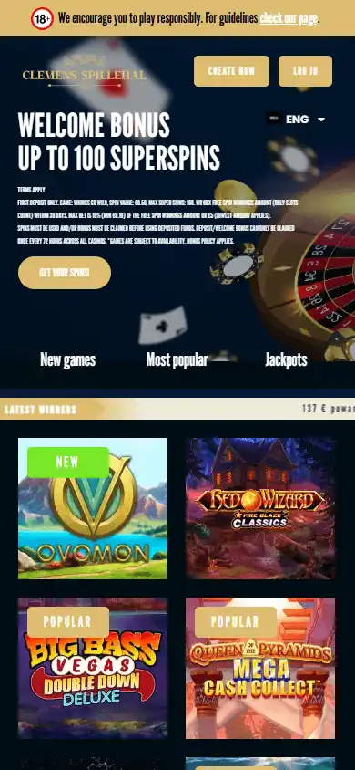 ClemensSpillehal Casino screenshot 3
