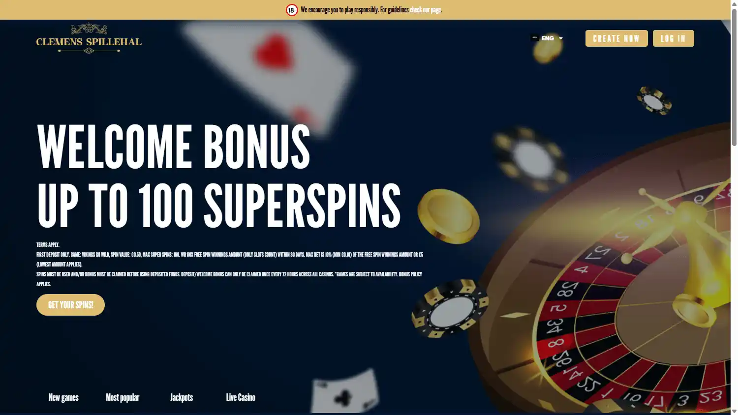 ClemensSpillehal Casino screenshot 2