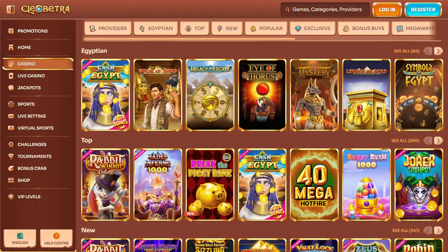 Cleobetra Casino screenshot 2