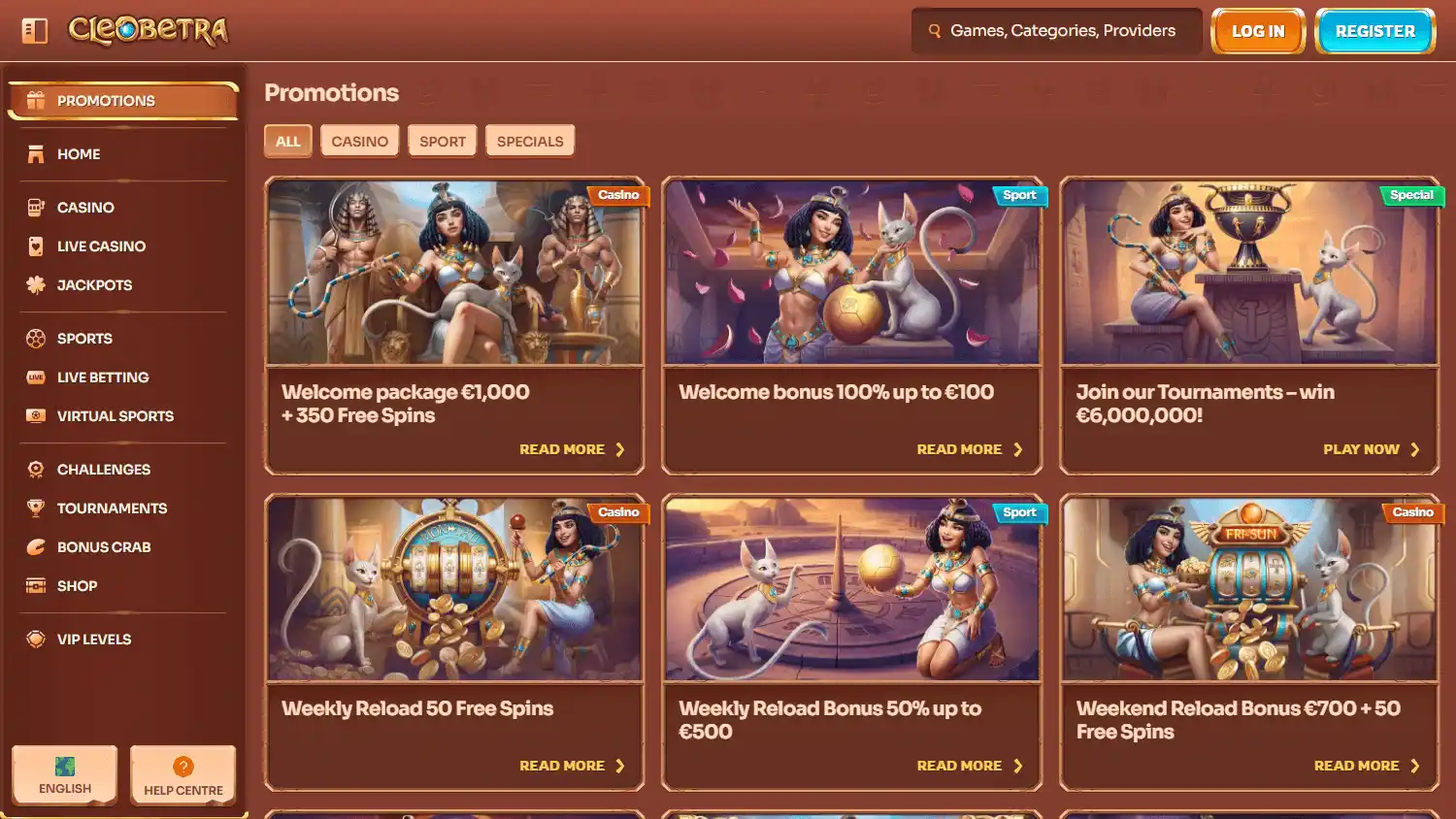 Cleobetra Casino screenshot 3