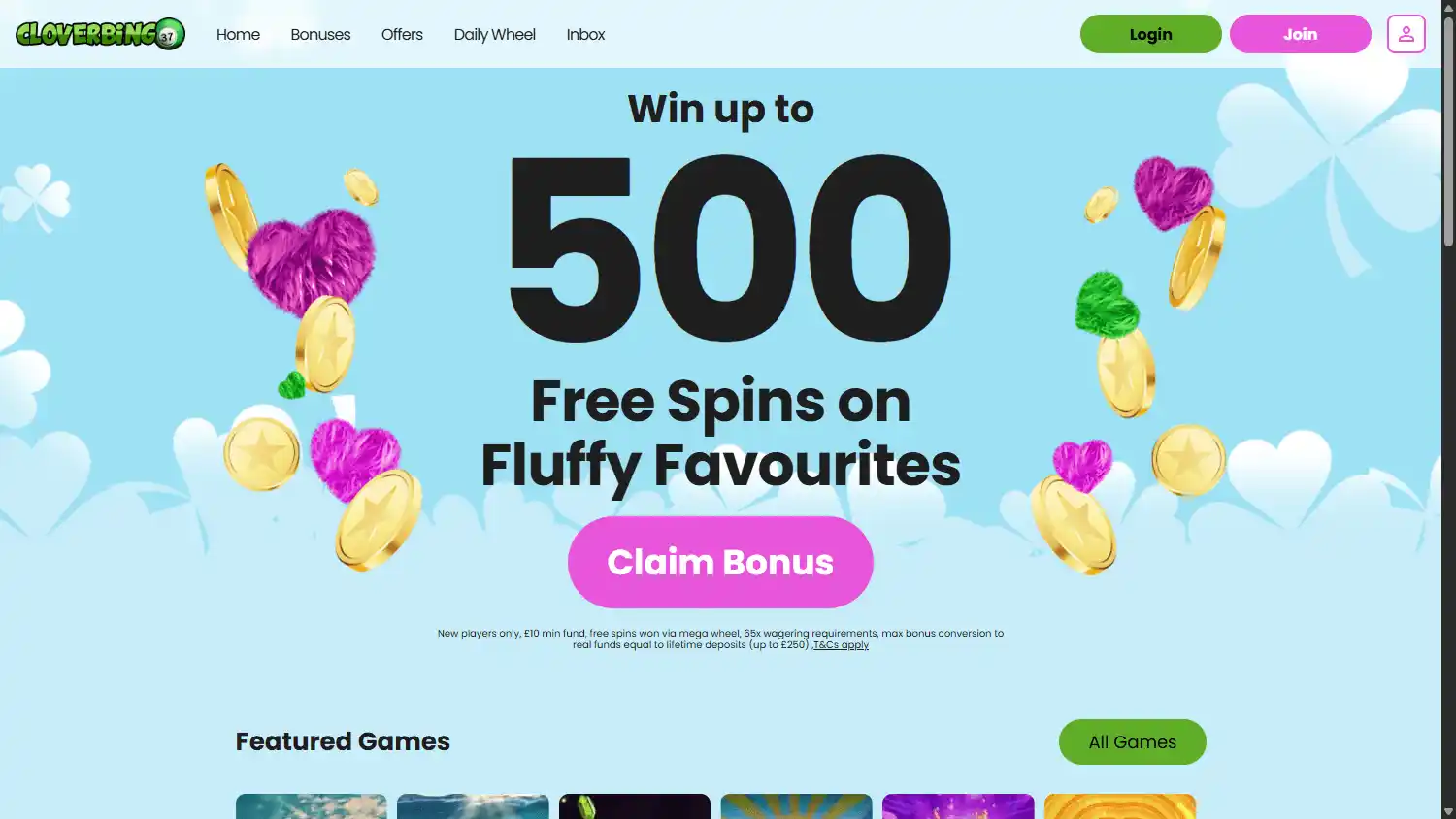 Clover Bingo Casino screenshot 1