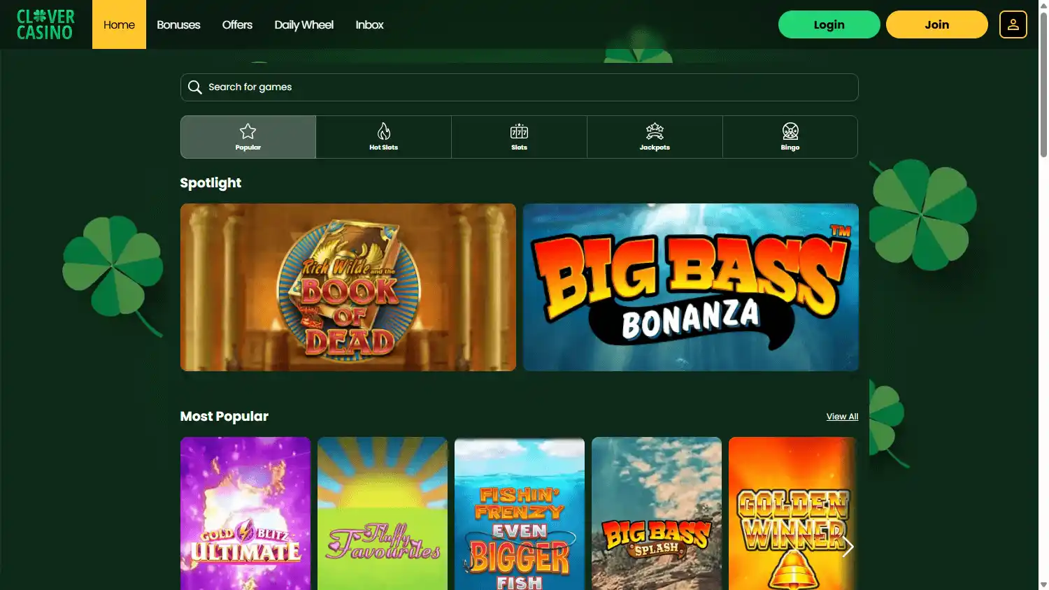 Clover Casino screenshot 2