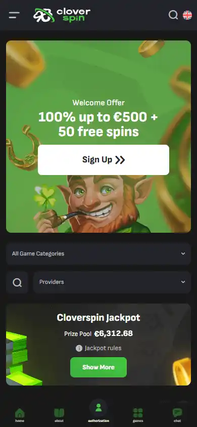 Cloverspin Casino screenshot 4