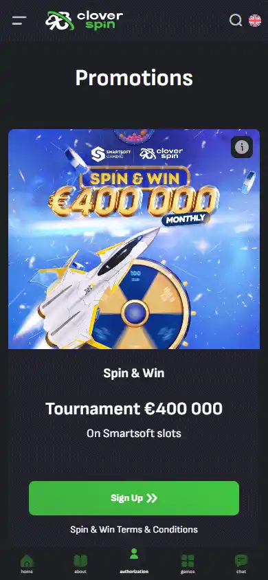 Cloverspin Casino screenshot 6