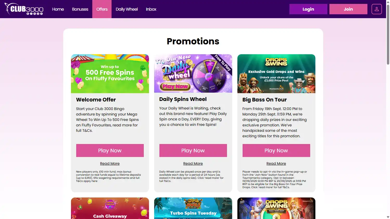 Club 3000 Bingo Casino screenshot 3