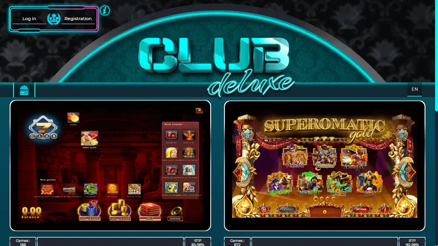 Club Deluxe Casino screenshot 1