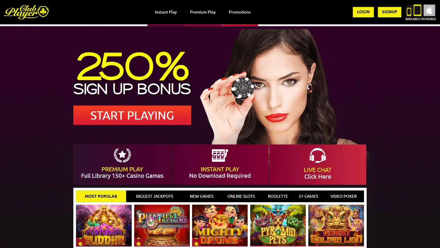 Club Player Casino screenshot 1
