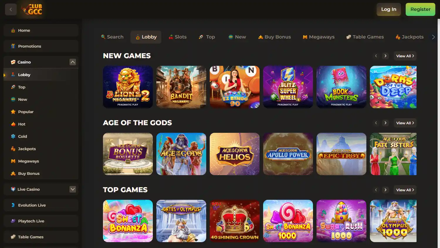ClubGCC Casino screenshot 2