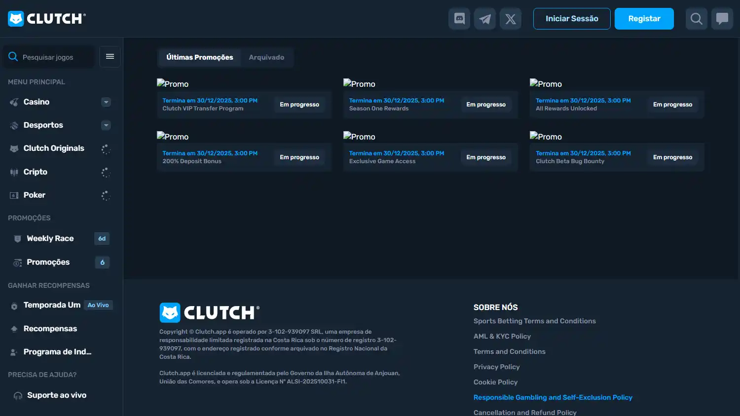 Clutch Casino screenshot 2