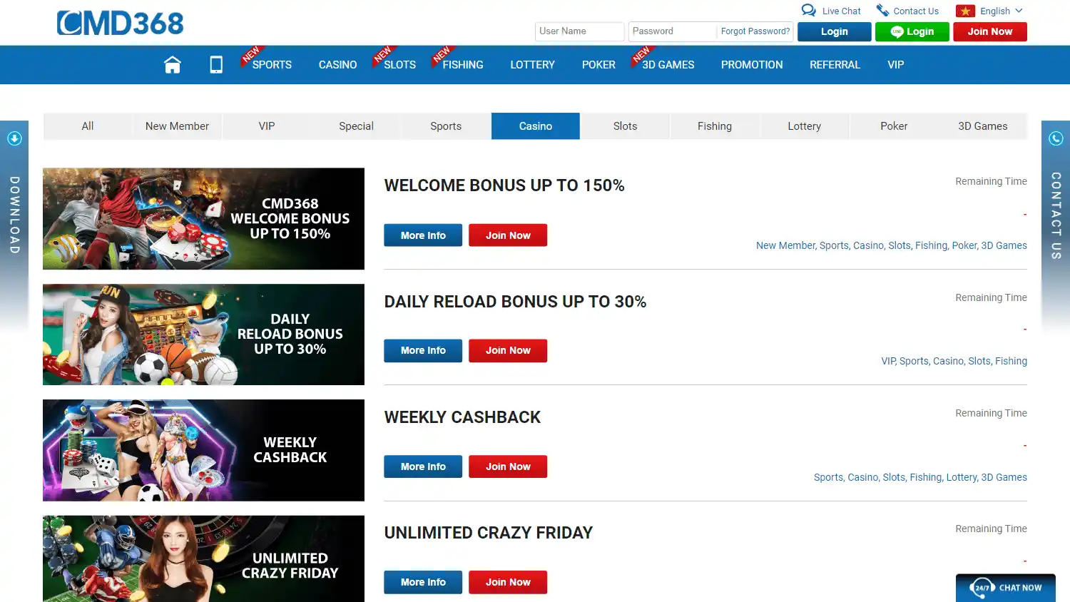 CMD368 Casino screenshot 3