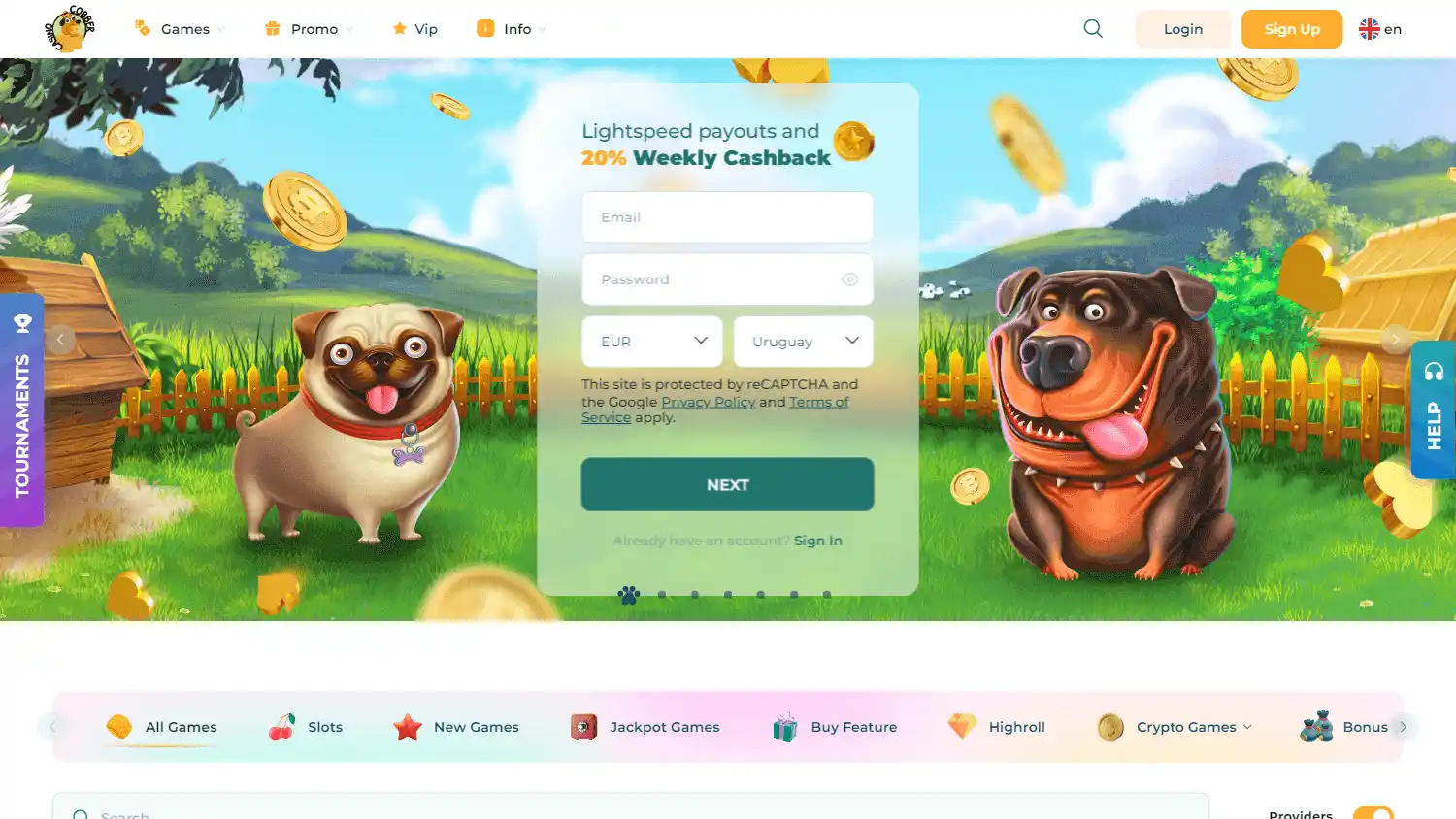 Cobber Casino screenshot 2