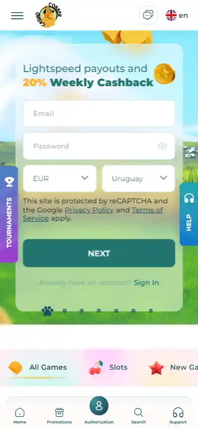 Cobber Casino screenshot 5