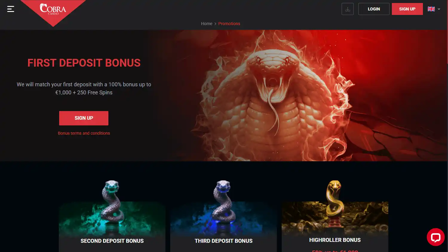 Cobra Casino screenshot 3