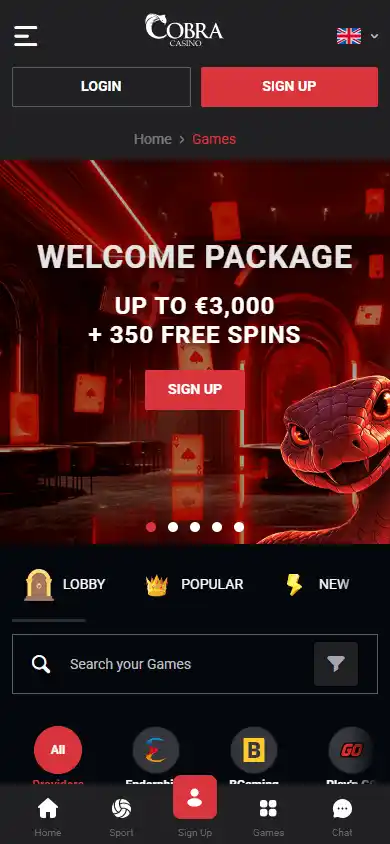 Cobra Casino screenshot 5