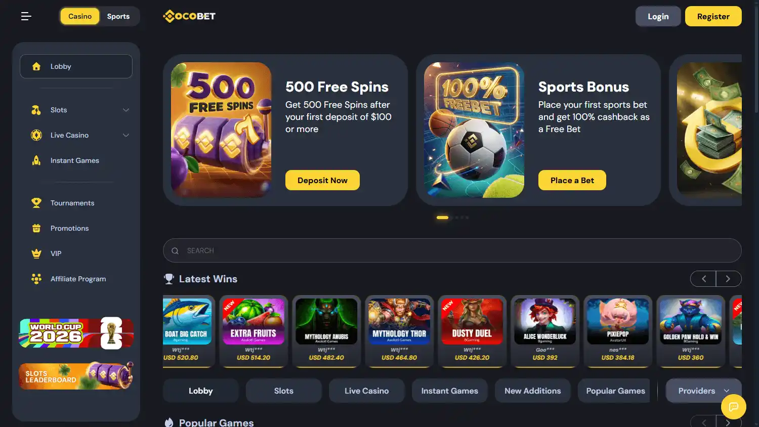 Cocobet Casino screenshot 2