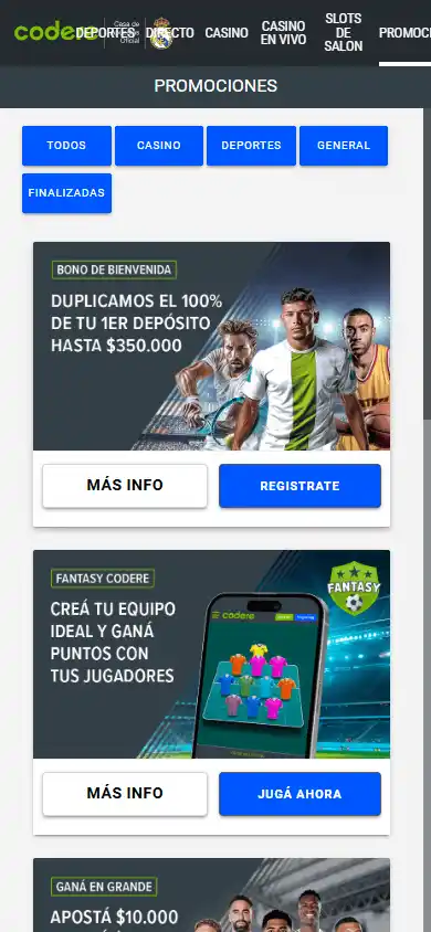 Codere Casino screenshot 6