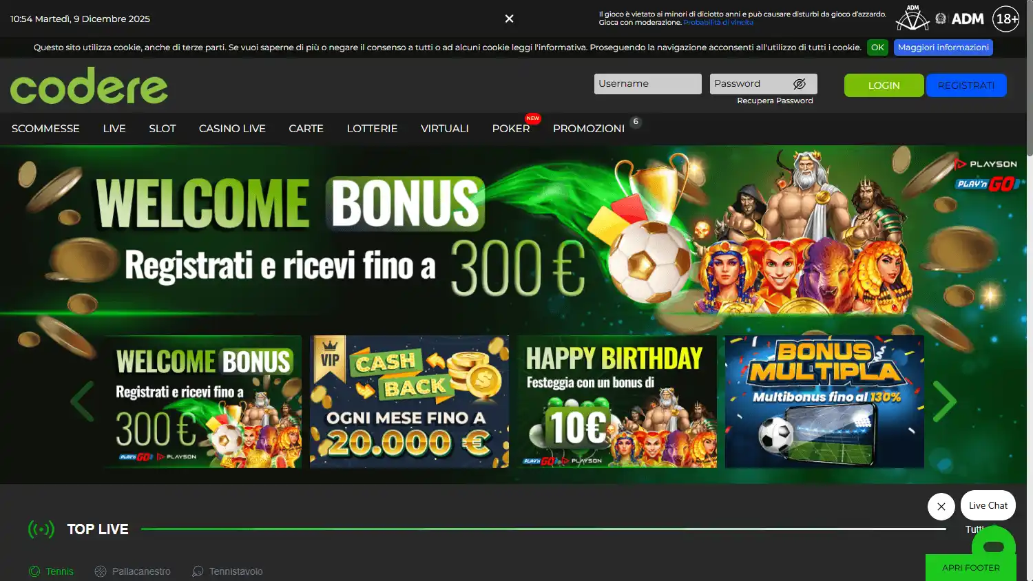 Codere Casino screenshot 1