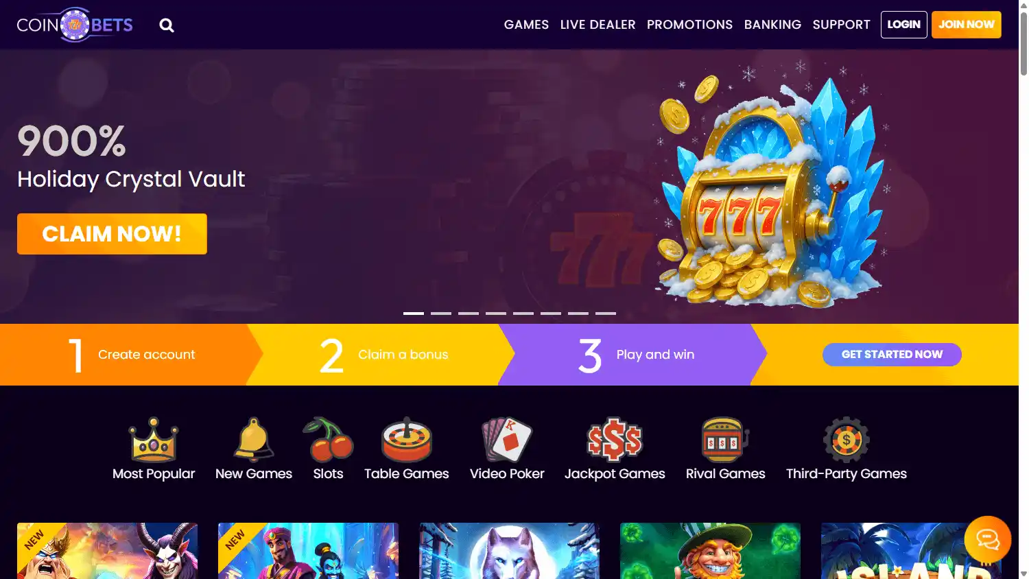 CoinBets777 Casino screenshot 1
