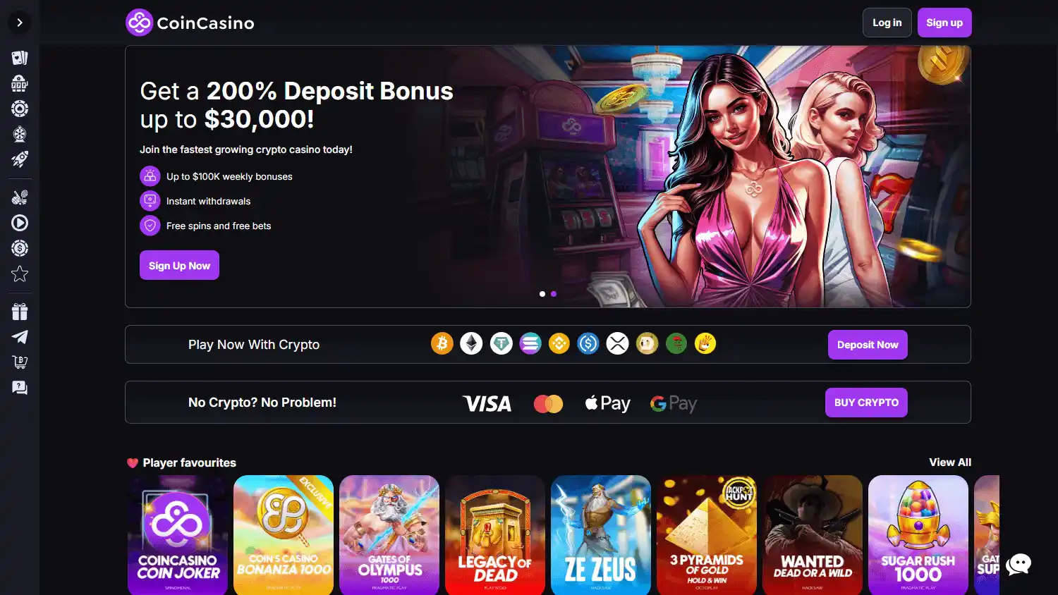 Coincasino.pro screenshot 1