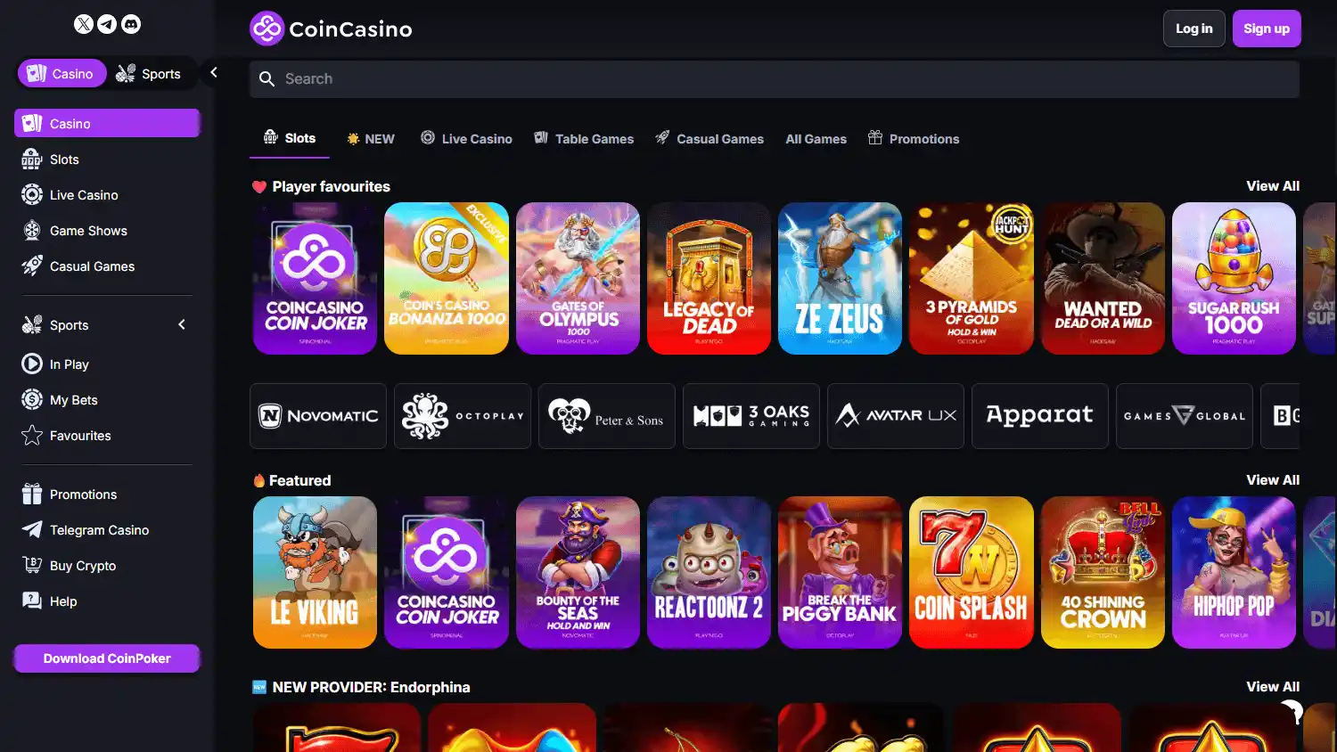 Coincasino.pro screenshot 2