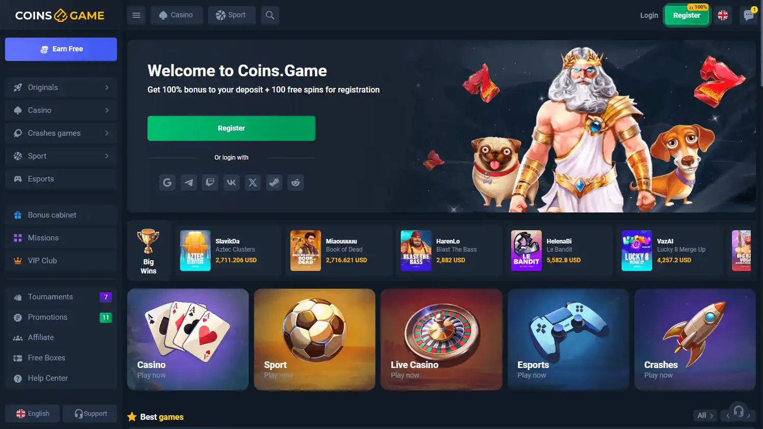 Coins.Game Casino screenshot 1