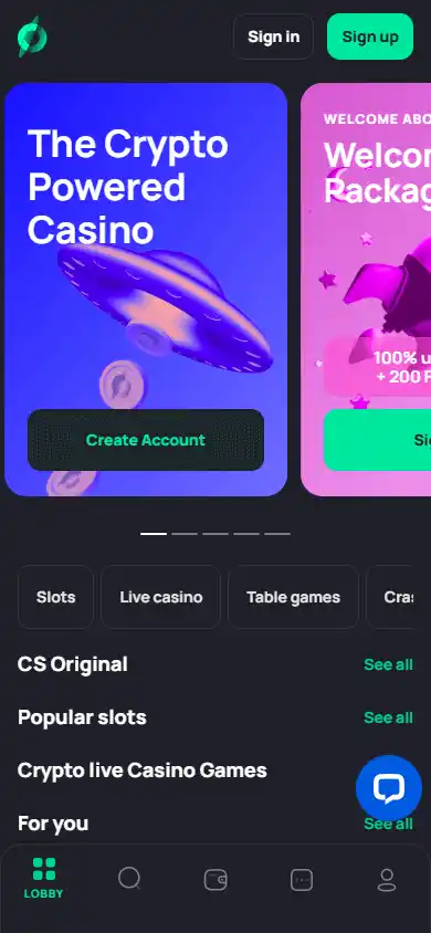 Coinslotty Casino screenshot 4