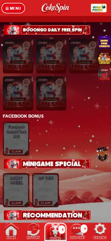 CokeSpin Casino screenshot 4