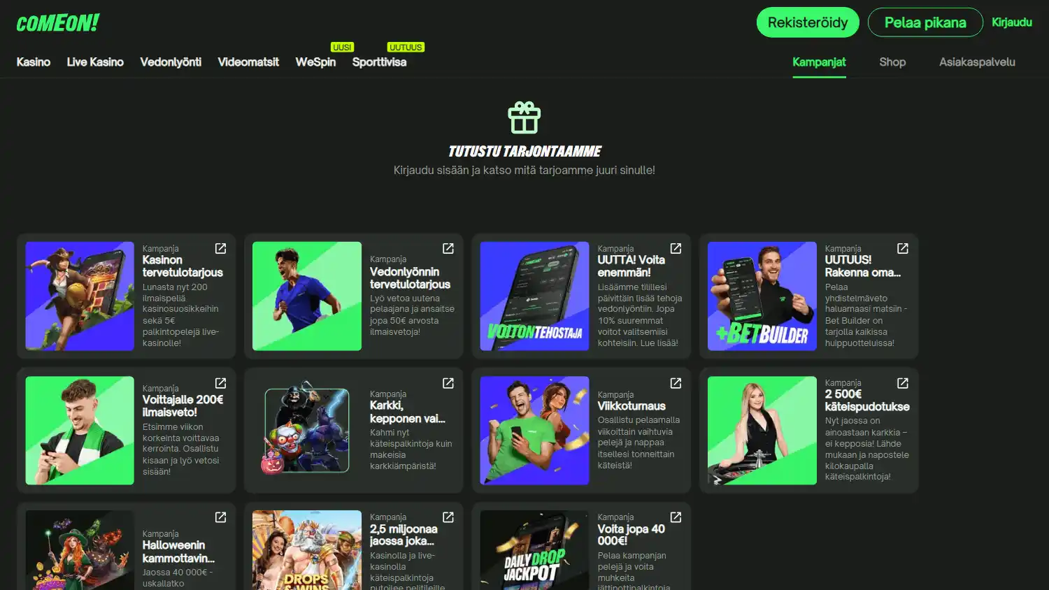 ComeOn! Casino screenshot 2