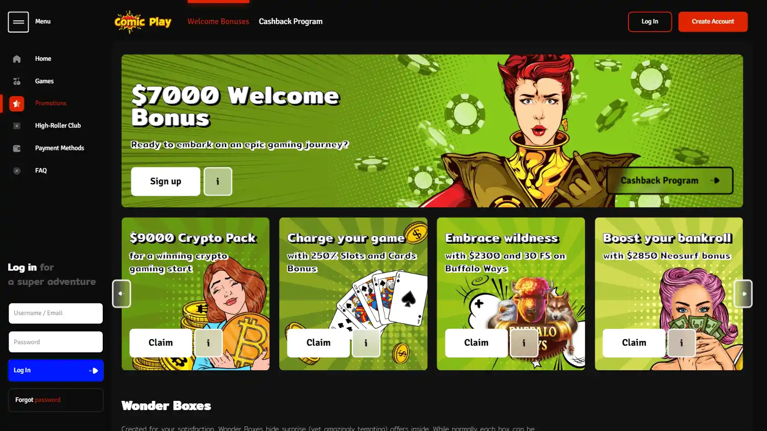ComicPlay Casino screenshot 3