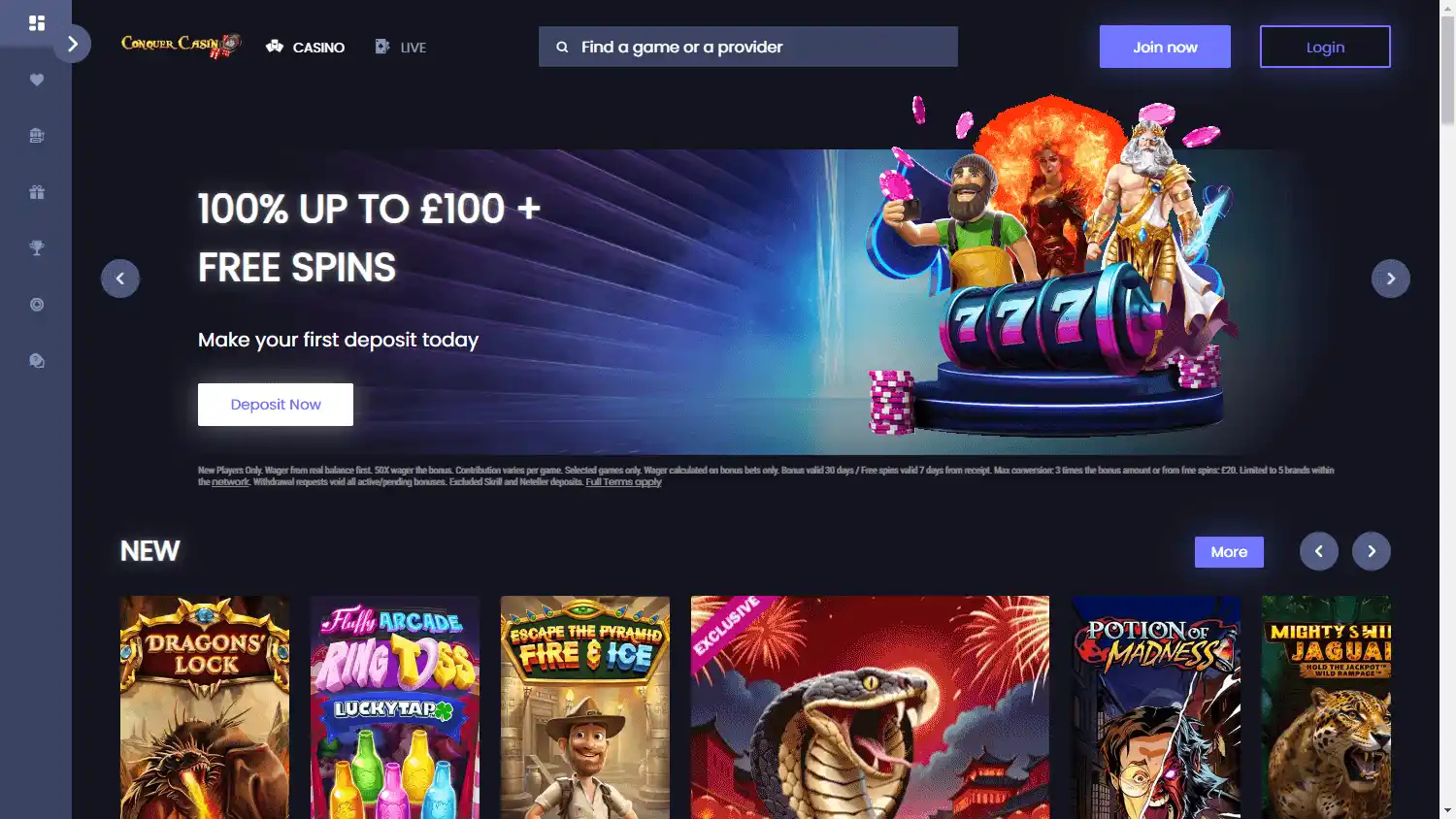 ConquerCasino screenshot 1
