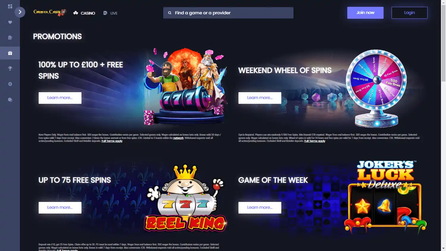 ConquerCasino screenshot 3