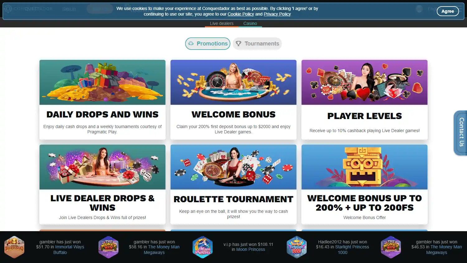 Conquestador Casino screenshot 2