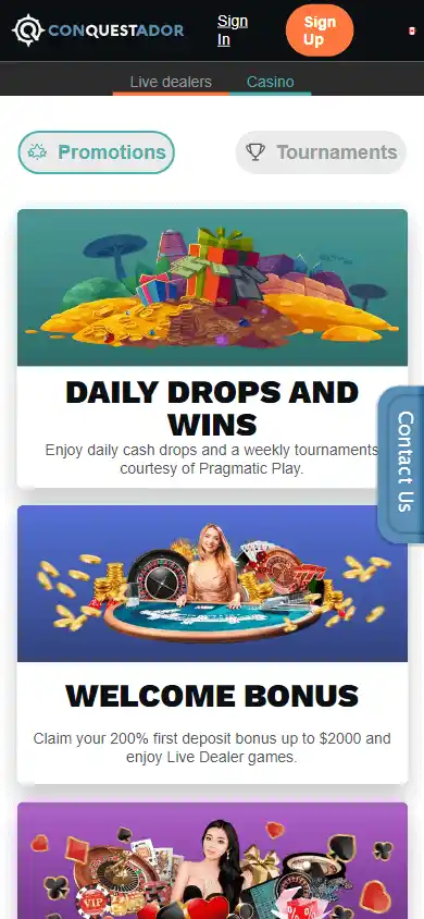 Conquestador Casino screenshot 4