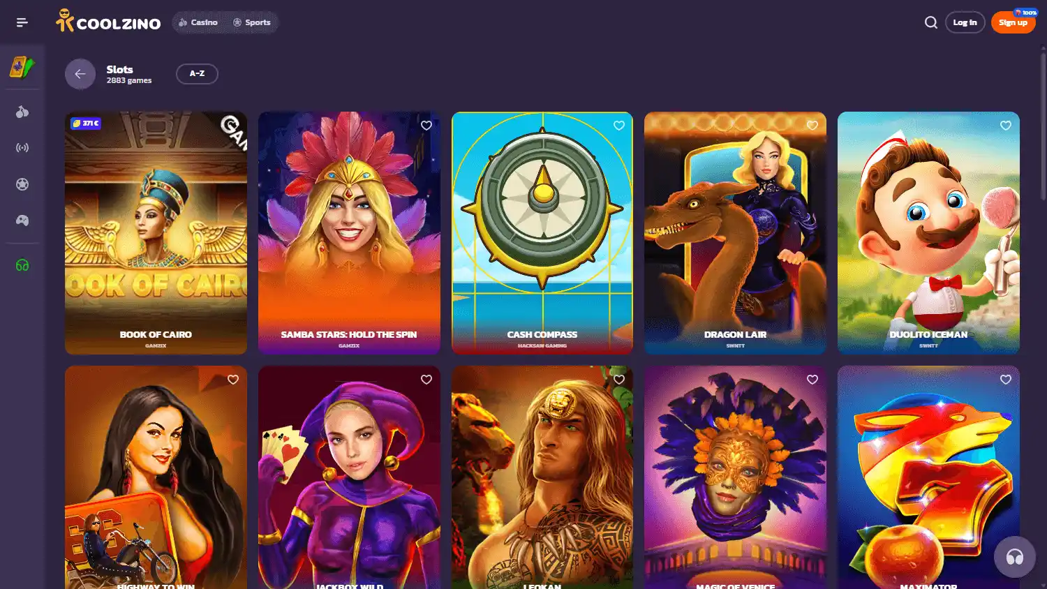 Coolzino Casino screenshot 2