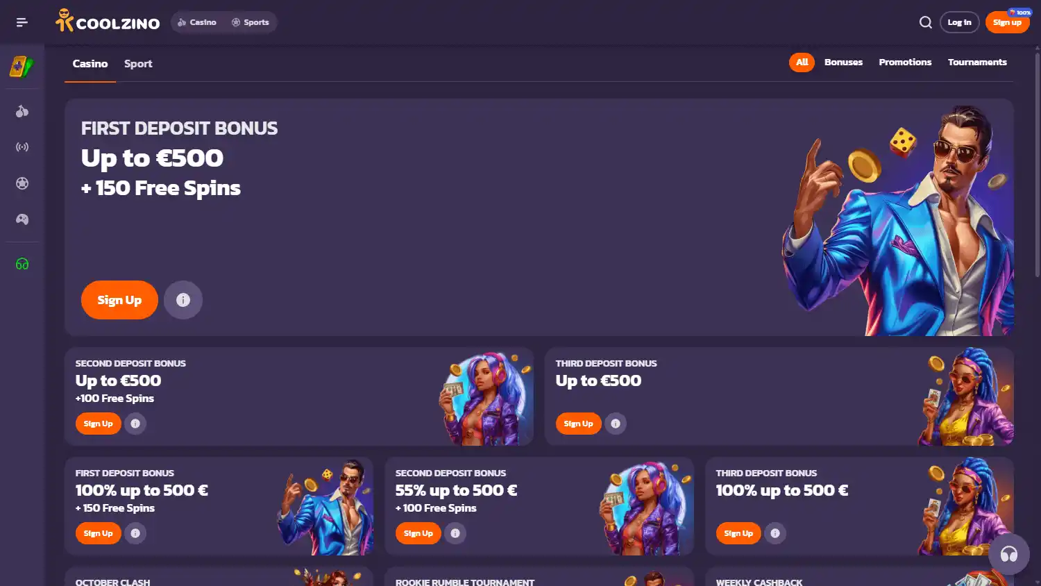 Coolzino Casino screenshot 3