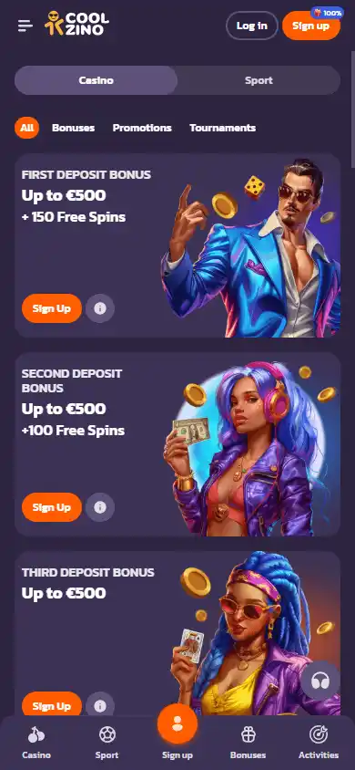 Coolzino Casino screenshot 6
