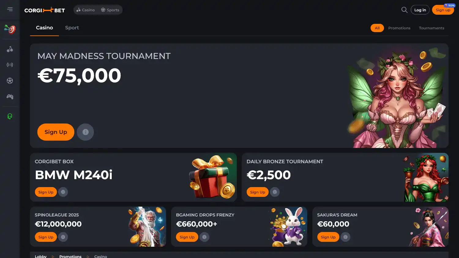 Corgibet Casino screenshot 1