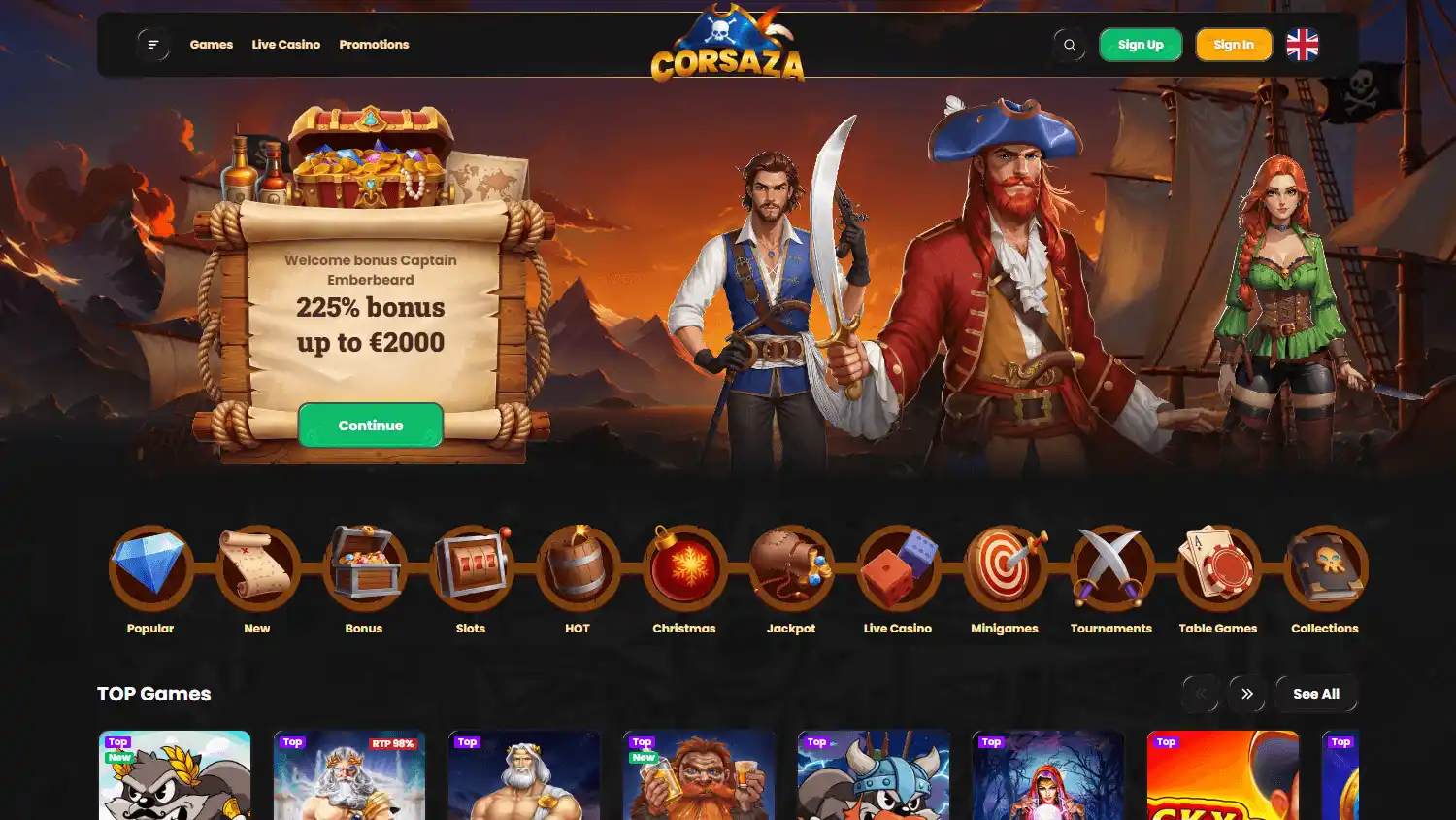 Corsaza Casino screenshot 1